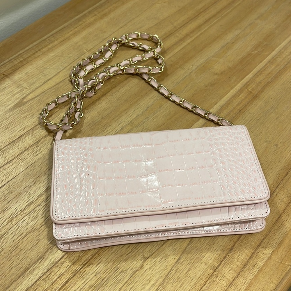 Nordstrom Pink Croc Crossbody